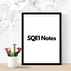 SQE1 Notes