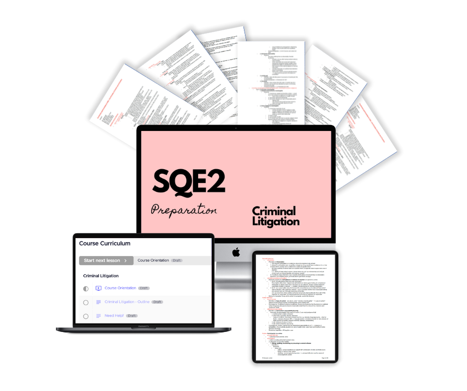 SQE2 Criminal Litigation Preparation