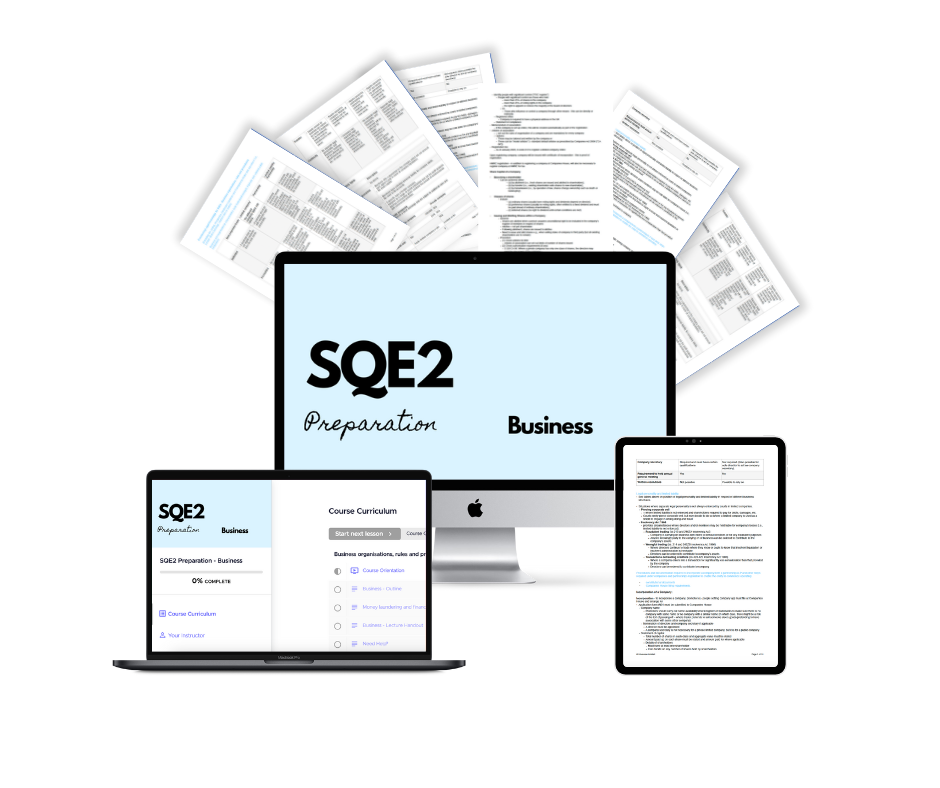 SQE2 Business Preparation SQE2 Business Preparation