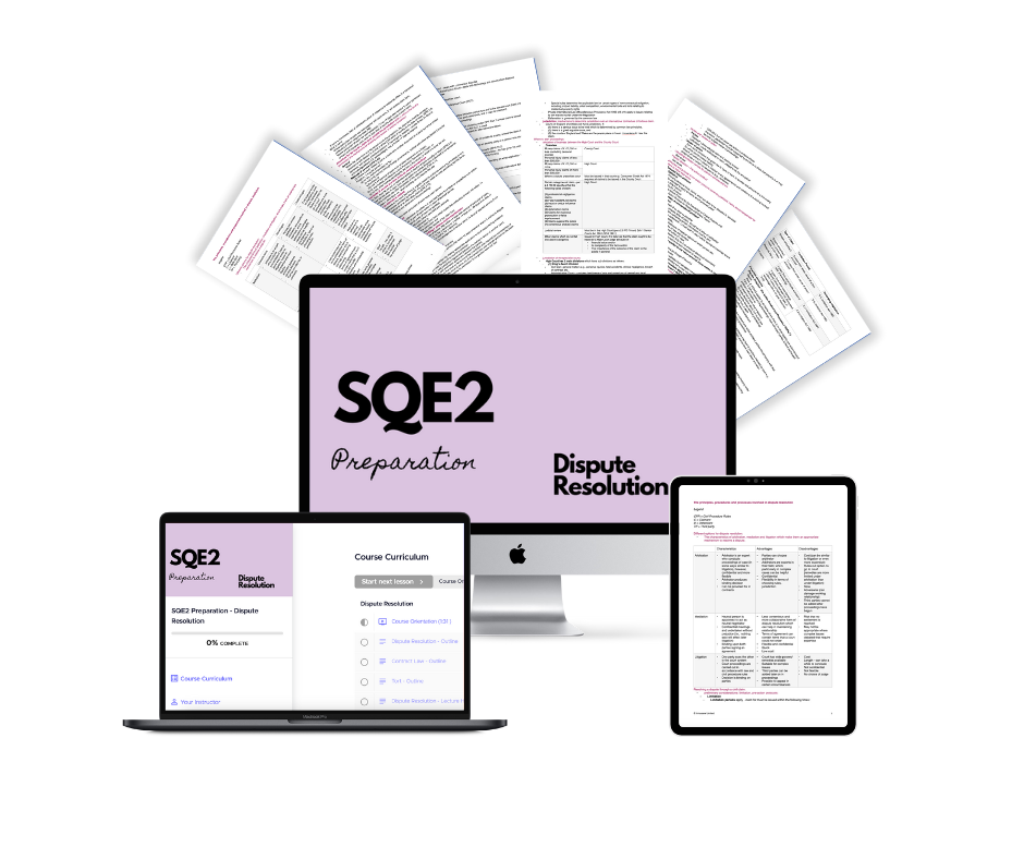 SQE2 Preparation Dispute Resolution